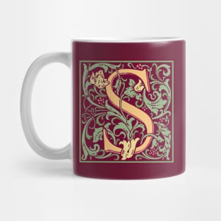 William Morris Vintage Letter S Mug